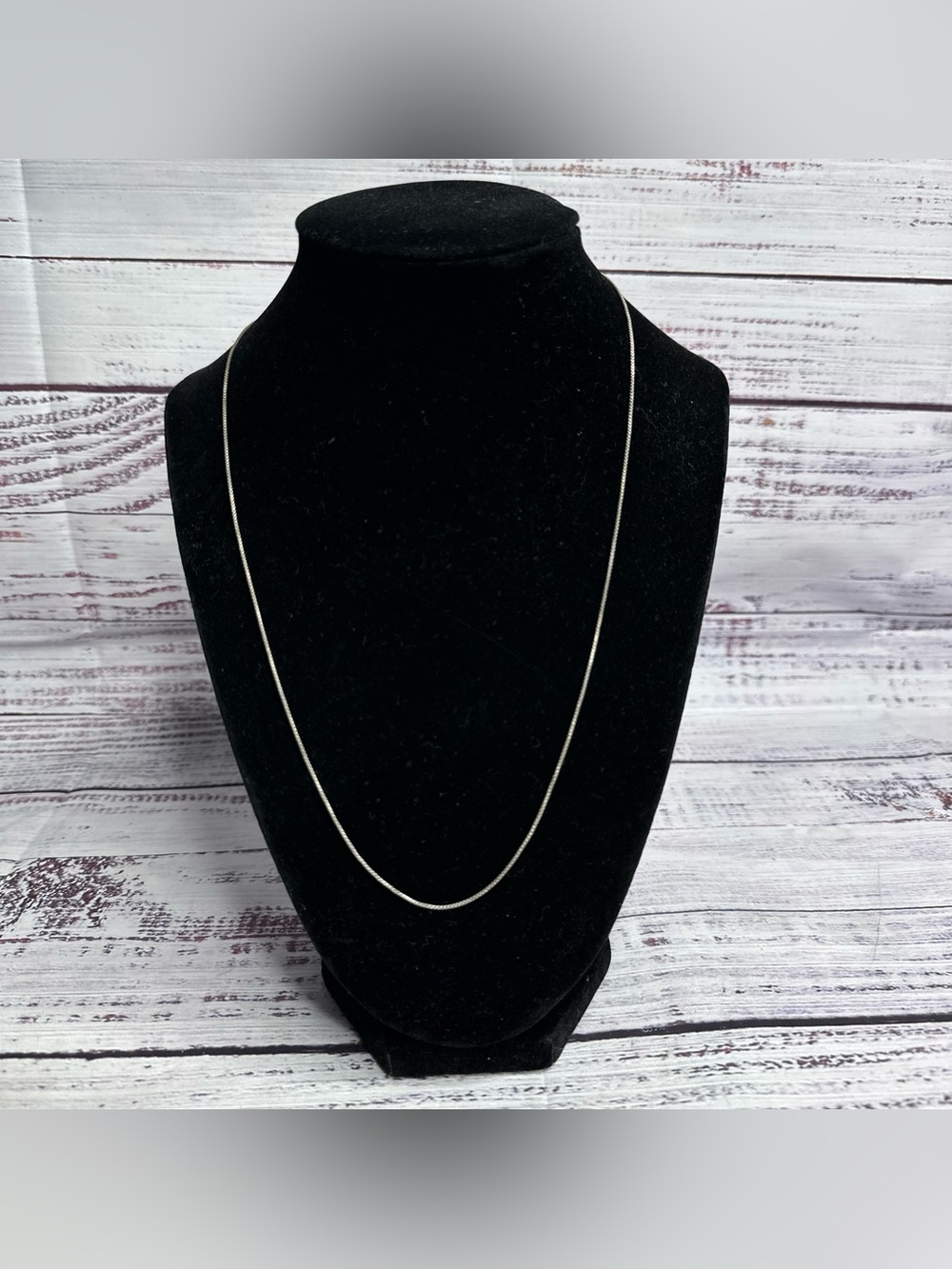 Italy Sterling Silver 925 Box Chain Necklace 20.5" 2.3g